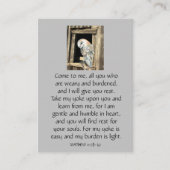 Carte De Visite Pocket Memorial Photo prière Barn Owl (Devant)