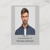 Carte De Visite Pocket Memorial Photo prière Barn Owl (Dos)