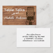 Carte De Visite Podcast | Microphone | Bois (Devant / Derrière)