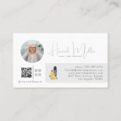 Carte De Visite Podcast moderne Illustré Photo QR Code (Dos)