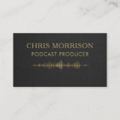 Carte De Visite Podcast Producer QR Code Black Gold (Devant)
