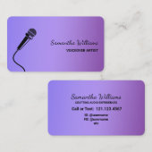 Carte De Visite Podcaster Artiste Voicover (Devant / Derrière)