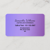 Carte De Visite Podcaster Artiste Voicover (Dos)