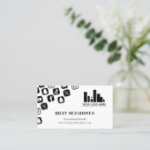 Carte De Visite Podcaster Influenceur du logo des icônes des média (Debout devant)