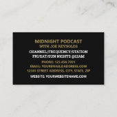 Carte De Visite Podcaster moderne et élégant, Podcast (Dos)