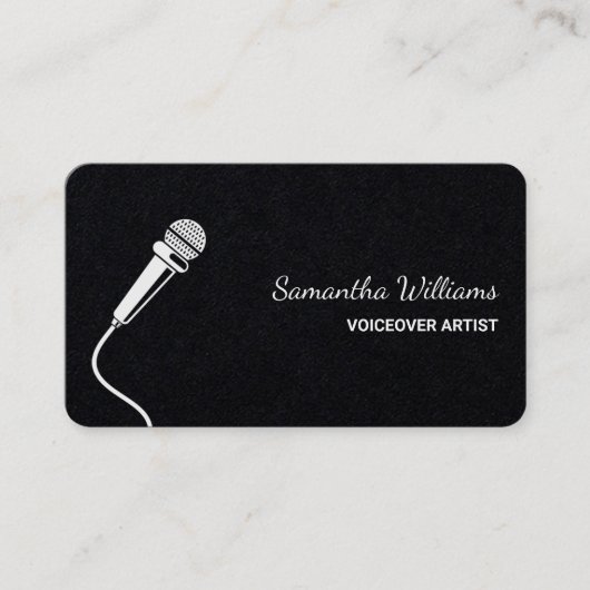 Carte De Visite Podcaster Voicover Artist Premium (Devant)