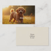 Carte De Visite Poddle Chien (Devant / Derrière)