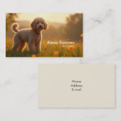 Carte De Visite Poddle Chien (Devant / Derrière)