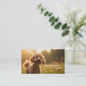 Carte De Visite Poddle Chien (Debout devant)