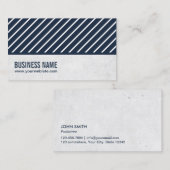 Carte de visite podiatre à rayures bleues de la ma (Devant / Derrière)