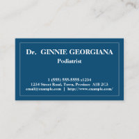 Carte de visite podiatre simple et classique