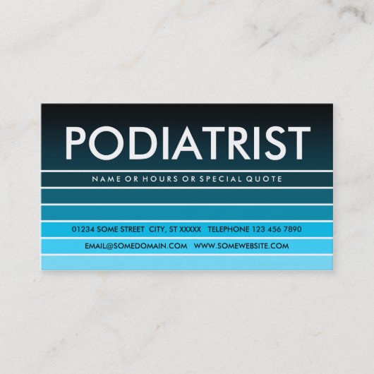 CARTE DE VISITE PODIATRIST (Devant)
