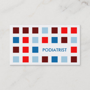 Carte De Visite PODIATRIST (carrés modernes)