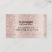 Carte De Visite Podiatrist Foot Massage Therapy Blush Rose Gold (Dos)