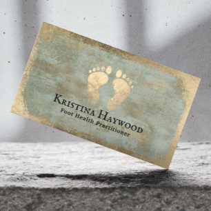 Carte De Visite Podiatriste Praticien en santé des pieds Gold Vint