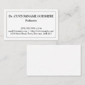 Carte de visite podiatriste simple (Devant / Derrière)