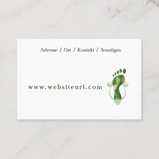 Carte De Visite Podologue (Dos)