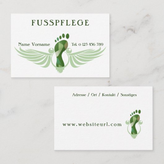 Carte De Visite Podologue (Devant / Derrière)