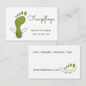 Carte De Visite Podologue (Devant / Derrière)