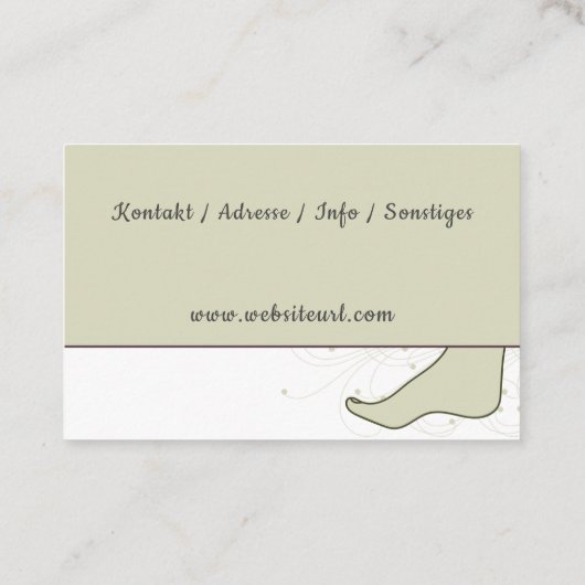 Carte De Visite podologue (Dos)