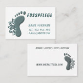 Carte De Visite Podologue (Devant / Derrière)
