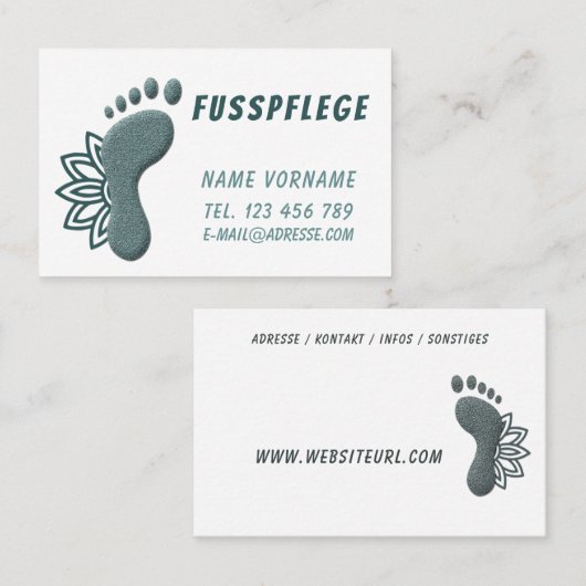 Carte De Visite Podologue (Devant / Derrière)