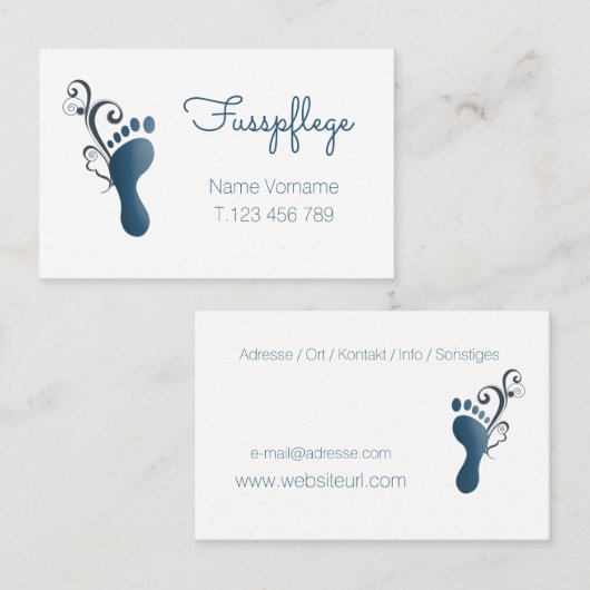 Carte De Visite Podologue (Devant / Derrière)