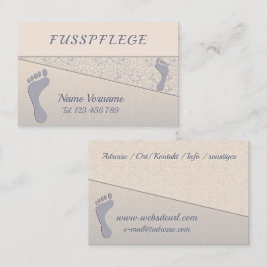 Carte De Visite Podologue (Devant / Derrière)