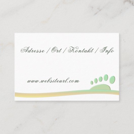 Carte De Visite Podologue (Dos)