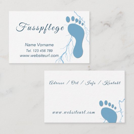 Carte De Visite Podologue (Devant / Derrière)