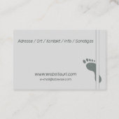 Carte De Visite Podologue (Dos)