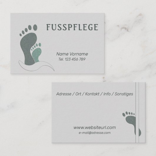 Carte De Visite Podologue (Devant / Derrière)