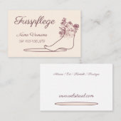 Carte De Visite Podologue (Devant / Derrière)