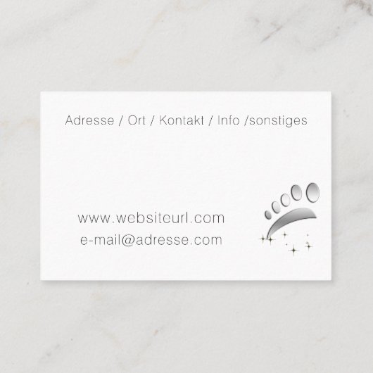 Carte De Visite Podologue (Dos)