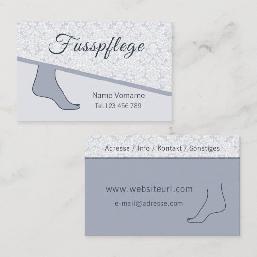 Carte De Visite Podologue (Devant / Derrière)