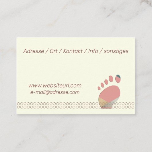 Carte De Visite Podologue (Dos)