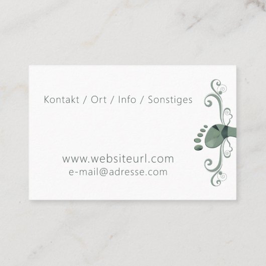 Carte De Visite Podologue (Dos)