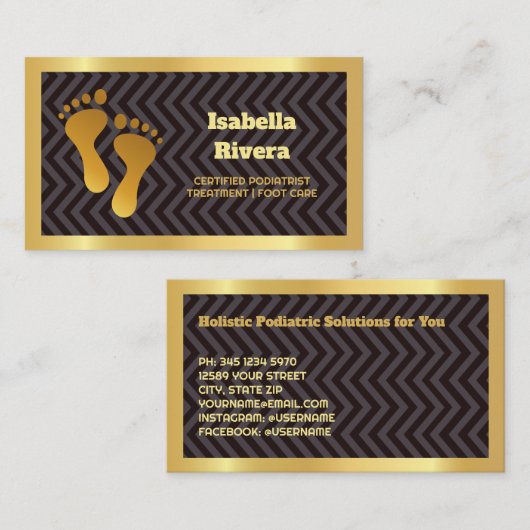 Carte De Visite Podologue (Devant / Derrière)