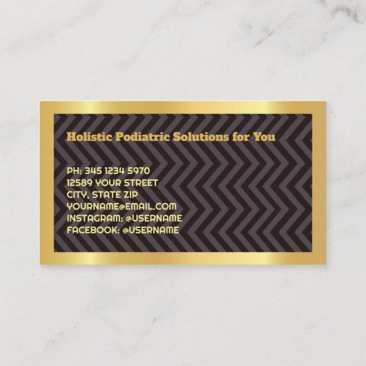 Carte De Visite Podologue (Dos)