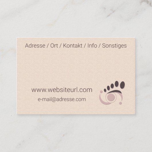 Carte De Visite Podologue (Dos)