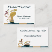 Carte De Visite Podologue (Devant / Derrière)