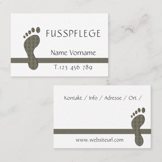 Carte De Visite Podologue (Devant / Derrière)