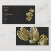Carte De Visite Pods de graines de Lily séchés (Devant / Derrière)