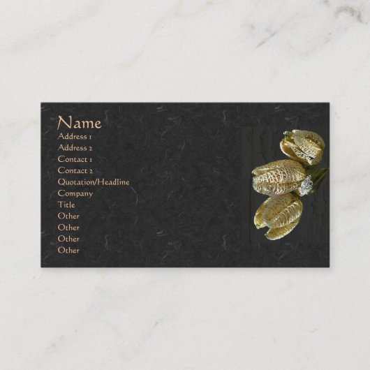 Carte De Visite Pods de graines de Lily séchés (Devant)