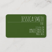 Carte De Visite Pods Okra Veggie Veggie Gumbo Southern Food (Dos)