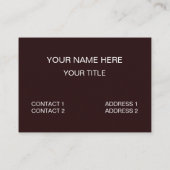 Carte De Visite Poêle à bois Chaud (Dos)