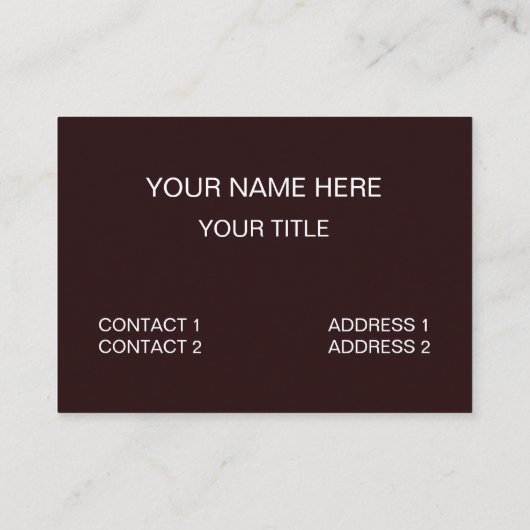 Carte De Visite Poêle à bois Chaud (Dos)