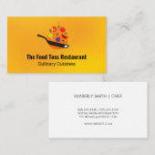 Carte De Visite Poêle à frire Tossing | Culinaire (Devant / Derrière)