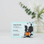 Carte De Visite Poêle assis Bordure Collie Amical Lumineux (Debout devant)