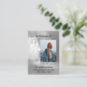 Carte De Visite Poem Memorial Keepsake Angel Sky Clouds (Debout devant)